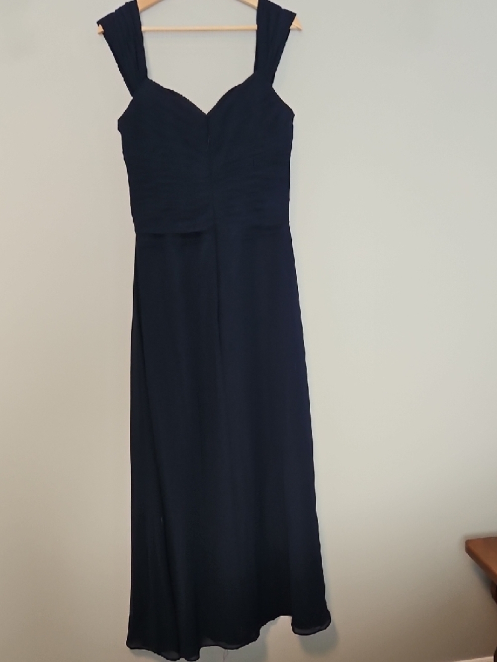 Bill Levkoff Navy Blue Sweetheart Strap Maxi Dress - Picture 5 of 6